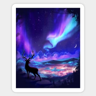 Deer Aurora Hill Sticker